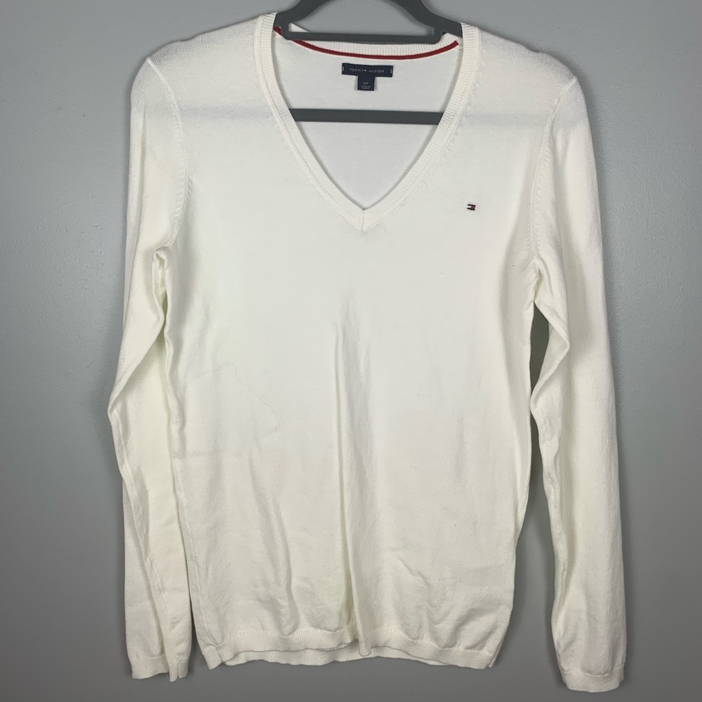 Tommy Hilfiger V-neck sweater (size sm)